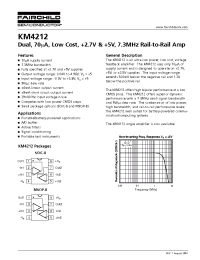 Datasheet KM4212IM8TR3 manufacturer Fairchild