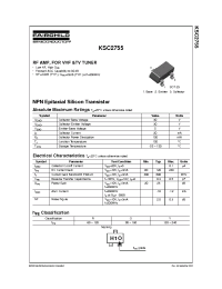 Datasheet KSC2755 manufacturer Fairchild