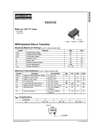 Datasheet KSC3123RMTF manufacturer Fairchild