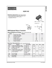 Datasheet KSR1103 manufacturer Fairchild