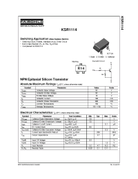 Datasheet KSR1114 manufacturer Fairchild