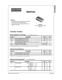 Datasheet MBR0520L manufacturer Fairchild