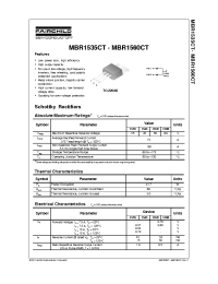 Datasheet MBR1545CT manufacturer Fairchild