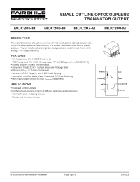 Datasheet MOC205-M manufacturer Fairchild
