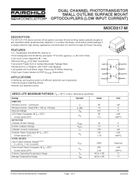 Datasheet MOCD217-M manufacturer Fairchild