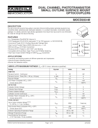 Datasheet MOCD223-M manufacturer Fairchild