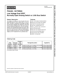 Datasheet NC7WB66L8X manufacturer Fairchild