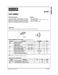 Datasheet SGF15N90D manufacturer Fairchild