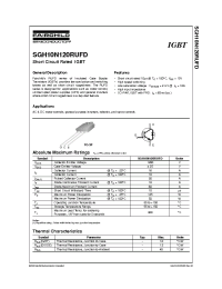 Datasheet SGH10N120RUFD manufacturer Fairchild