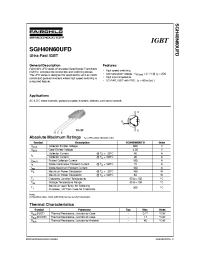 Datasheet SGH40N60UFD manufacturer Fairchild