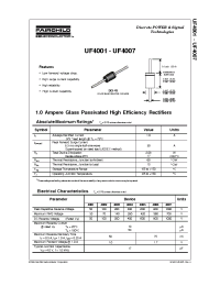 Datasheet UF4001 manufacturer Fairchild