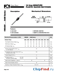 Datasheet 1N5404 manufacturer FCI