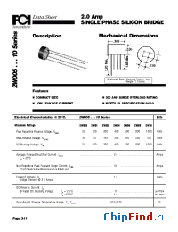 Datasheet 2W08 manufacturer FCI