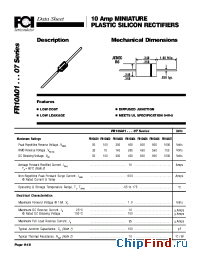 Datasheet FR10A01 manufacturer FCI