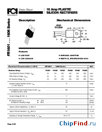 Datasheet FR1605 manufacturer FCI