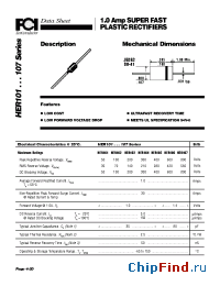 Datasheet HER101 manufacturer FCI