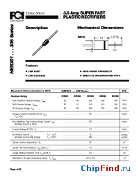 Datasheet HER301 manufacturer FCI
