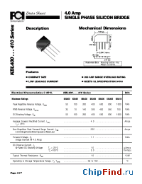 Datasheet KBL402 manufacturer FCI