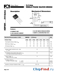 Datasheet KBP210 manufacturer FCI