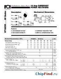 Datasheet VF16C15 manufacturer FCI