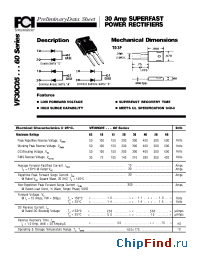 Datasheet VF30C20 manufacturer FCI