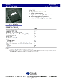 Datasheet 6709 manufacturer Filtronic