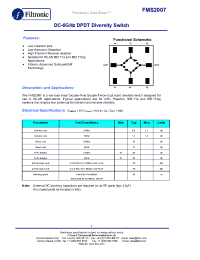 Datasheet FMS2007-000-WP manufacturer Filtronic