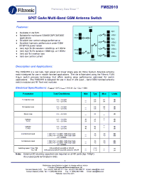 Datasheet FMS2010-000-WP manufacturer Filtronic