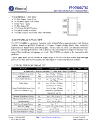 Datasheet FPD750SOT89 manufacturer Filtronic