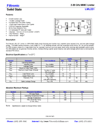Datasheet LML221 manufacturer Filtronic