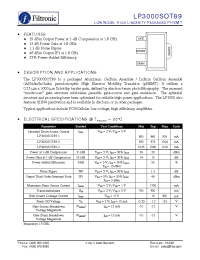Datasheet LP3000SOT89-3 manufacturer Filtronic