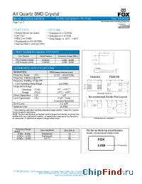Datasheet FQ5032 manufacturer Fox Electronics