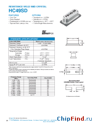 Datasheet HC49SD manufacturer Fox Electronics