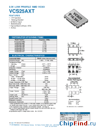 Datasheet VCS25AXT-163 manufacturer Fox Electronics