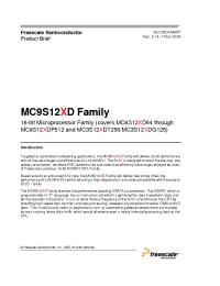 Datasheet MC3S12XDT256 manufacturer Freescale