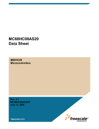 Datasheet MC68HC08AS20CFN manufacturer Freescale