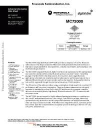 Datasheet MC72000 manufacturer Freescale