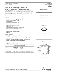 Datasheet MMA6270QR2 manufacturer Freescale