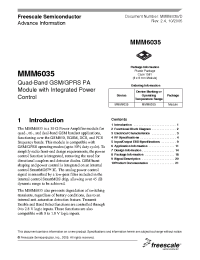 Datasheet MMM6035 manufacturer Freescale