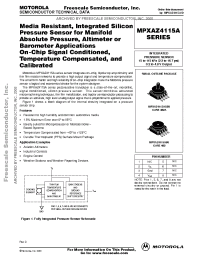 Datasheet MPXAZ4115A6U manufacturer Freescale