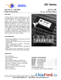 Datasheet D01 manufacturer Frequency Devices