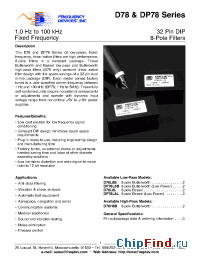 Datasheet D78H8B-2.50KHZ manufacturer Frequency Devices