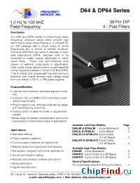 Datasheet DP64H4B-33.3KHZ manufacturer Frequency Devices
