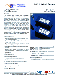 Datasheet DP66H6B-250KHZ manufacturer Frequency Devices