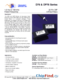 Datasheet DP76H6B-2.50KHZ manufacturer Frequency Devices
