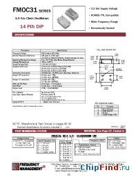 Datasheet FMOC3125A/S manufacturer Frequency Management