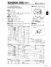 Datasheet 1DI480A-055 manufacturer Fuji