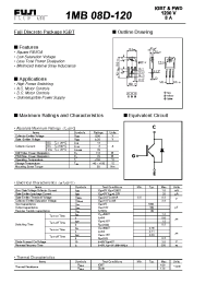 Datasheet 1MB08D-120 manufacturer Fuji