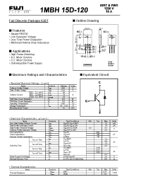 Datasheet 1MBH15D-120 manufacturer Fuji