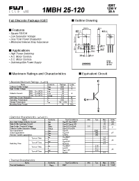 Datasheet 1MBH25-120 manufacturer Fuji